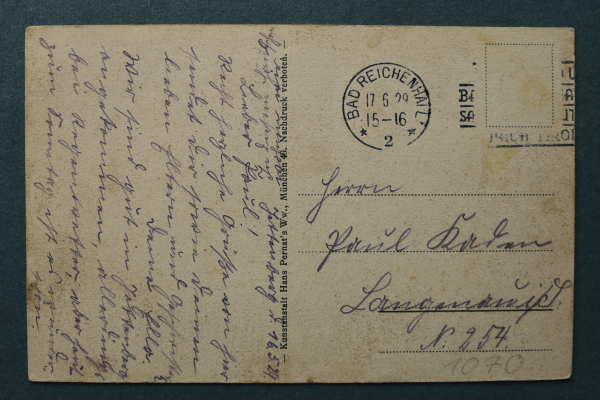 Postcard PC Jettenberg bei Bad Reichenhall / 1929